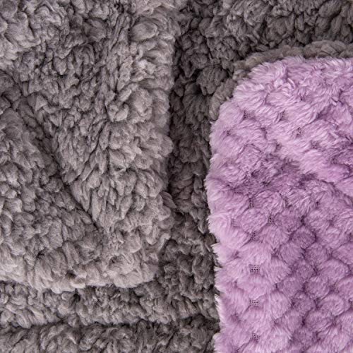 Fuzzy Dog Blanket or Cat Blanket or Pet Blanket, Warm and Soft, Plush Fleece Receiving Blankets for Dog Bed and Cat Bed, Couch, Sofa, Travel and Outdoor, Camping (Blanket (24" x 32"), DG-Lavender) - color: Dg-lavender, size: Blanket (24" x 32")