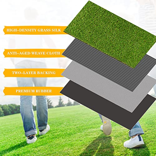 Artificial Grass Fake Grass Lawn Turf 3 ft x 11 ft, Realistic Synthetic Pet Turf Garden Landscape, Indoor/Outdoor Rugs with Drain Holes, Dogs Pee Pads Area, Customized Available - size: 3 ft x 11 ft = 33 Square ft