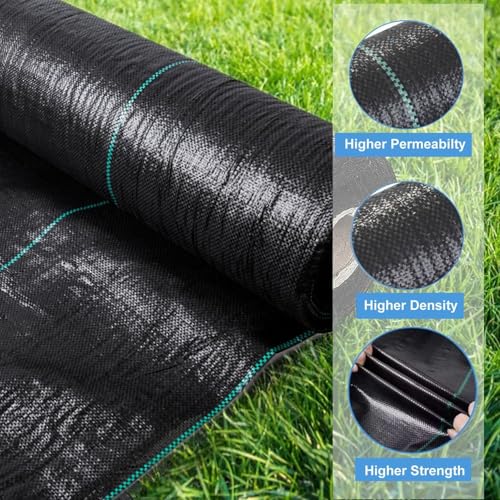 Driveway Fabric, 15FT x 100FT Road Fabric Commercial Weed Barrier Fabric, Landscape Fabric Heavy Duty 4OZ French Drain Fabric for Erosion Control,Landscape Fabric,Construction Projects - size: 15X100FT
