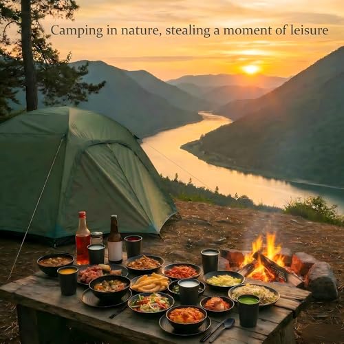 Wheat Straw 16 PCS Plates and Bowls Sets for 4 persons, Unbreakable Dinnerware Sets, Plastic Dish Set for Camping, Dishwasher Microwave Safe, Outdoor Kitchen and Apartment Dinning (Black) - color: Black
