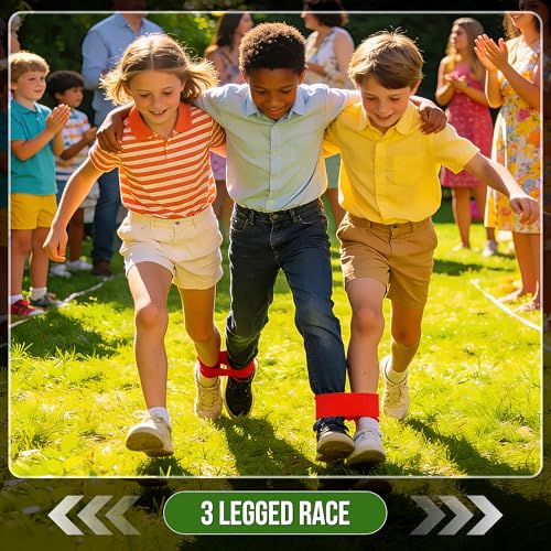 Outdoor Games Kit,Outside Toys,39 Pieces Outdoor Carnival Games,Yard Game,Potato Sack Race Bags for Kids Adults, Egg Spoon Relay Race, 3 Legged Race Bands, Birthday Party Yard Lawn Easter Games
