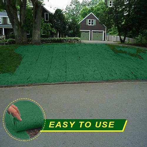 Grass Seed Mat Roll - Biodegradable Lawn Seed Mat - Backyard Plant Growing Grass Seed Germination Blanket one-Piece Solution-just Water and Grow-not Fake or Artificial Turf