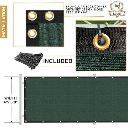 Privacy Fence Screen 6' x 2' Fencing Cover Heavy Duty Mesh Windscreen Cloth for Outdoor Garden Patio Backyard Chain Link Fence Green - color: Green, size: 6' x 2'