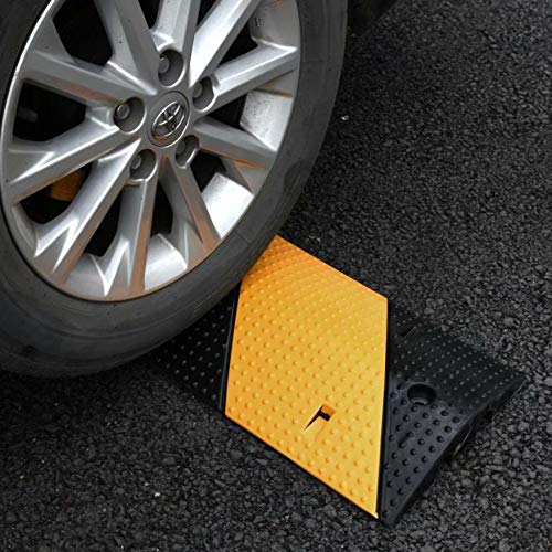 2 Pack Rubber Cable Ramp Hose Cable Protector Ramp 2 Channel 88000Lbs Load Capacity Traffic Speed Bump Wires Power Lines Extension Cord Cover for Indoor Outdoor