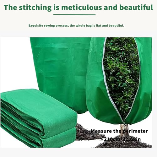 Heavy-Duty Plant Cover with Zipper, Frost Protection Windproof Waterproof Reusable Garden Blanket, Winter Plant Frost Protection Covers for Shrubs, Trees & Outdoor Plants