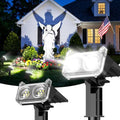 LETMY Solar Lights Outdoor Waterproof IP65, Solar Spot Lights Outdoor With 14 Big LEDs, 2-in-1 Wall Lights & 2 Modes Solar Powered Landscape Spotlights for Garage Pathway Yard Decor Garden Gift 2 Pack - size: 2 PACK