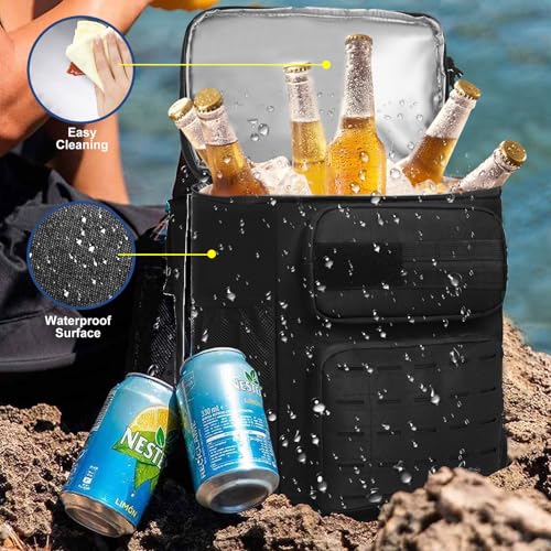 Backpack Cooler Insulated Leak Proof, Lightweight Soft Sided Cooler Backpack for Men Women, Waterproof Beach Cooler Bag Lunch Backpack for Camping Hiking Picnic Fishing Travel Outdoor - color: black1, size: 36 Cans