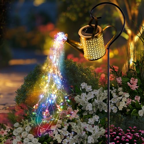 SRNPMIU Solar Watering Can Light, Solar Yard Decorations Outdoor, Garden Decor Lights, IP65 Waterproof Hanging Lantern Lights, Flower Bed Decor, Gifts for Grandma, Women, Mom - color: Multicolor
