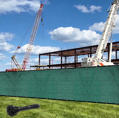 8' x 50' Green Fence Privacy Screen,with Bindings & Grommets,Heavy Duty for Gardens,Backyard,Patio,Tennis Court,Pool,Construction Project, We Make Custom Sizes