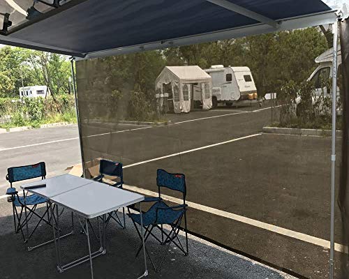 Tentproinc RV Awning Sunshade Screen 6' X 14' 3''(fit for 15' Awning)- Mesh Sun Shade for Motorhome Camping Trailer Awning Shadescreen Block Glare UV Sunblocker Sunscreen - 3 Year Warranty (Brown) - color: Brown, size: 6' x 14'3'' -Actual Measurement