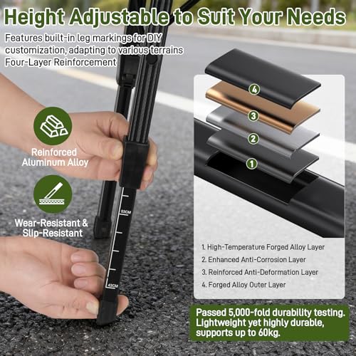 Folding IGT Camping Table, Outdoor Cooking Camp Tables Portable Foldable, Ultra-Lightweight Metal Foldable Camping Table with Carry Bag for Car Camping, Picnics, RV Travel, and BBQ
