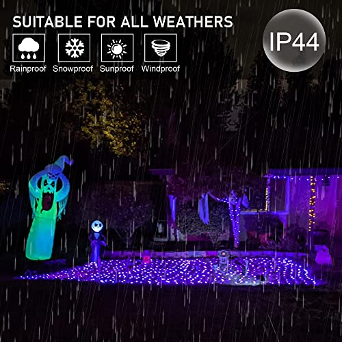 weillsnow 164FT 500 LED Purple Christmas Lights, 8 Modes Waterproof Plug in String Lights for Halloween Christmas Indoor Outdoor Yard Party Wedding Garden Home Decorations (Purple, 164FT) - color: Purple, size: 164FT