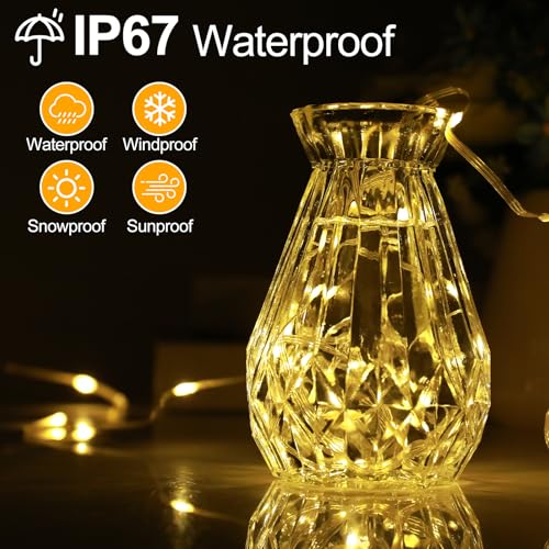 OGORI 262FT 1000LED Fairy Lights Outdoor, Warm White Fairy String Lights 8 Modes Remote & Timer, IP67 Waterproof Fairy Tree Lights for Bedroom, Wedding, DIY, Centerpiece, Christmas Decorations - color: Warm White, size: 262FT 1000LED