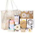 Beferr Mothers Day Beach Gifts Basket for Women, 79" X 83" Beach Blanket Waterproof Sandproof, Beach Mesh Tote Bags, Birthday Baskets for Her Wife Mom Sister Grandma Friend - color: Beige