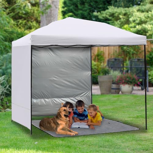 Canopy Sunwall, Instant SunWall 10ft x10ft, Sidewall for Pop Up Canopy Tent, 2 Pack Sidewalls Only, White - color: White, size: 10x10(2pcs)