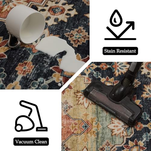 Ruaruarug Area Rug Non Slip Machine Washable Ultra Soft Living Room/Bedroom/Kitchen/Outdoor/Classroom Maroon, 2'×6' - color: Maroon, size: 2' x 6' (Rectangular)