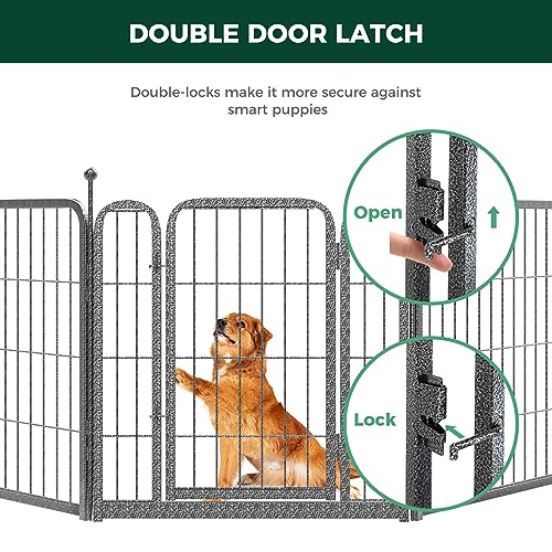FXW Aster Dog Playpen Designed for Yard, 24inch 16 Panels - size: 24"H & 16 Panels