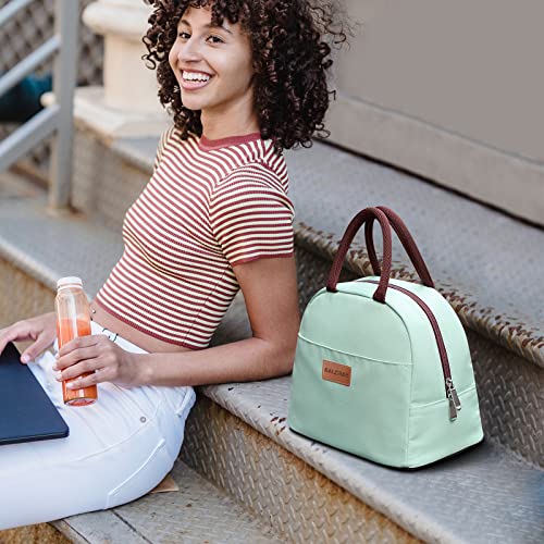BALORAY Lunch Bag for Women Men Insulated Lunch Box for Adult Reusable Lunch Tote Bag for Work, Picnic or Travel (Mint Green) - color: Mint Green, size: M