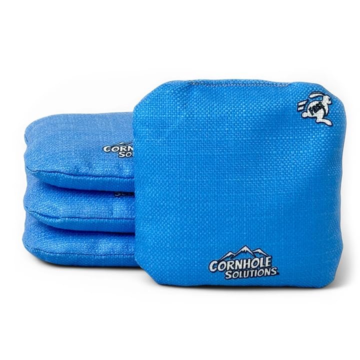 Cornhole Solutions Cornhole Bags Set of 8 – Regulation Pro Style 6x6 – Resin Filled + Tote Bag - color: Turquoise/Red