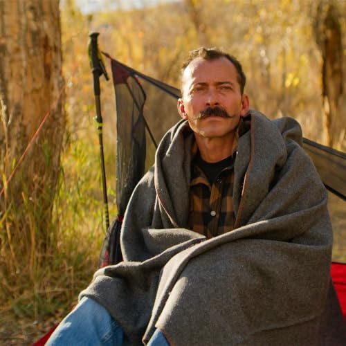 Arcturus Military Wool Blanket - Warm, Thick, Washable - Great for Outdoors, Camping, Stadium Blanket, Picnics, Travel - Car & Bushcraft Survival Kits - color: Military Gray
