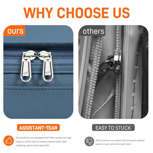 NOL Natural Organic Lifestyle Small Lunch Bag Mini Lunch Box Insulated Lunch Bag for Men/Women Leakproof Cooler Tote Bag Lightweight Nylon Waterproof Lunch Box For Work, Dusty blue - color: Dusty blue, size: Medium(5 Liters)