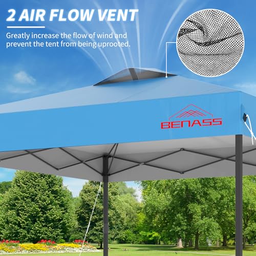 8x8 Pop Up Canopy, Easy Up Canopy Tent, Heavy Duty Tents for Parties, One Person Set Up Event Tent, Turquoise - color: Turquoise, size: 8x8