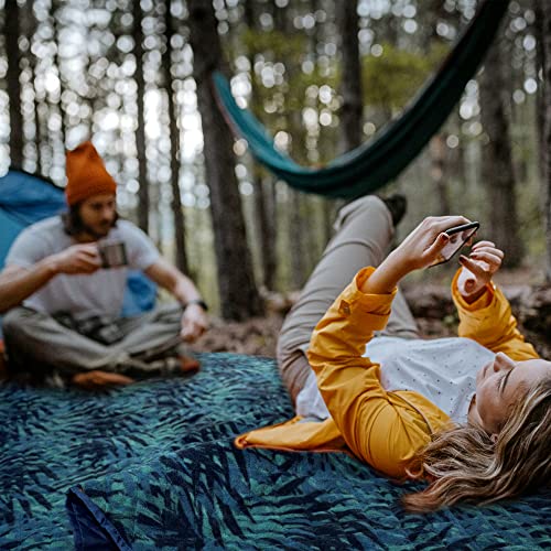 Large Outdoor Waterproof Blanket Extra Thick Fleece Stadium Blanket for Camping, Car, Pet, Picnics - Windproof, Wearable, Machine Washable 80" x 58" (Jungle) - color: Jungle Green