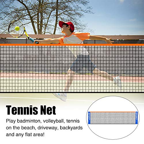 Saycker Portable Badminton Net Set Sport Training Foldable Badminton Tennis Net for Indoor Outdoor Backyard Court Beach(Size:6.1m) - size: 6.1m