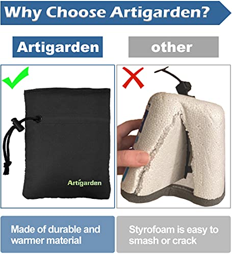 Artigarden Upgraded Outdoor Faucet Cover for Winter Freeze Protection - Outside Water Hose Bib Insulated Sock for Cold Weather, Black, Pack of 4 - color: Black, size: 4PCS-C