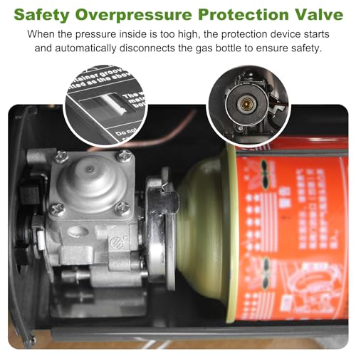 Portable Gas Stove with Case, 12000 BTU Butane Stove with Wind Guard, Single Burner Camp Stove for Home Kitchen, Camping, Picnics, Hiking, Fuel Not Included