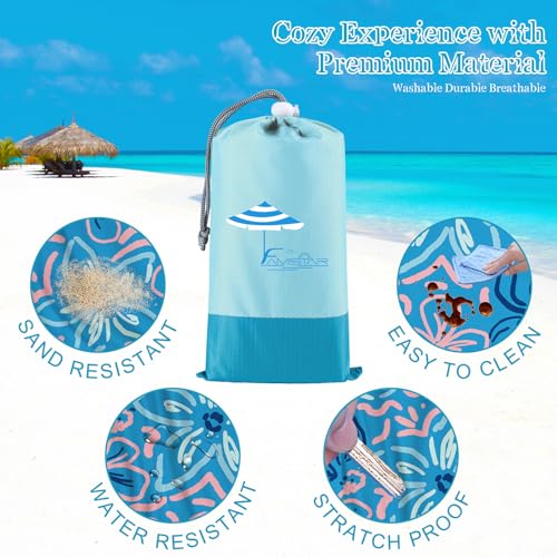 Beach Blanket Waterproof Sandproof 1-7 Adult Oversized 78 '' × 81 '' Lightweight Durable Compact Sand Free Extra Large Beach Mat for Travel Camping Hiking Picnic Blanket - color: Blue Flower, size: 78“x81”