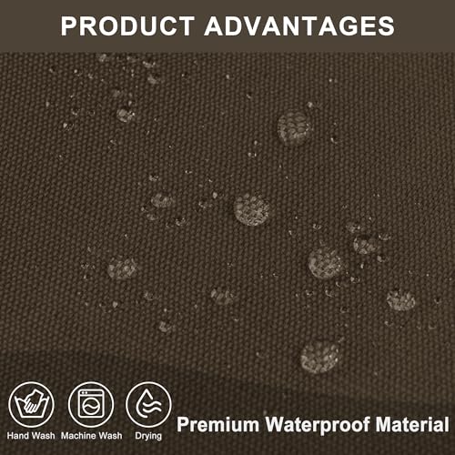 Dog Bed Covers Replacement Washable, Waterproof Dog Bed Cover with Zipper, 36Lx27Wx3H inch Durable Oxford Pet Bed Cover for Outdoor/Indoor Use, Cover Only, Brown - color: Brown, size: 36*27*3 inch