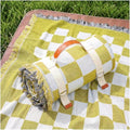 2 in 1 Extra Large Camping Blanket Outdoor Picnic Yoga Mat Lightweight Car Essential Roadtrip Gadget Rv Accessories Glamping Tent Gear Must Haves Hiking Stuff Backpacking Necessities Women Beach Gift - color: Deep Yellow