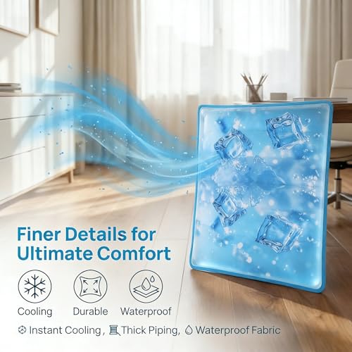 Dog Cooling Mat 2.0, Universal Pet Cooling Pad, Double-Sided Durable Water-Resistant, Portable and Easy to Clean, Suitable for All Pets, Keep Your Pet Cool Indoors and Outdoors (18" x 18") - size: Medium