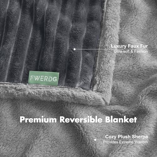 Waterproof Dog Blanket for Large Dogs - Washable Pet Throw Blanket for Couch Bed Protector, Cozy Fleece Calming Dog Blankets for Indoors & Outdoors, Dark Grey, 50"x60" - color: Grey, size: XL(50x60")