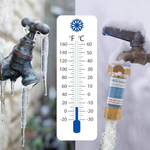 H&G lifestyles Outdoor Faucet Freeze Protection, Heavy Duty Brass Spigot Replacement for Faucet Covers for Winter, Freeze Proof Protector, Easy to Install, Saves Water