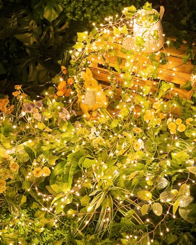 Brightown Solar String Lights for Outside, 19.6Ft 240 LED Solar String Lights Outdoor Waterproof, Solar Fairy Lights with 8 Modes for Patio Party Garden Yard Home, Warm White - color: Warm White, size: 19.6Ft