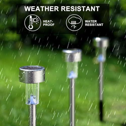 Dream Master Solar Lights Outdoor Waterproof, Stainless Steel LED Landscape Lighting, Solar Garden Lights, Outdoor Christmas Decorations for Yard, Pathway, Walkway, Patio, Lawn - 16Pack(Multicolor) - color: Multicolor, size: 16 Pack