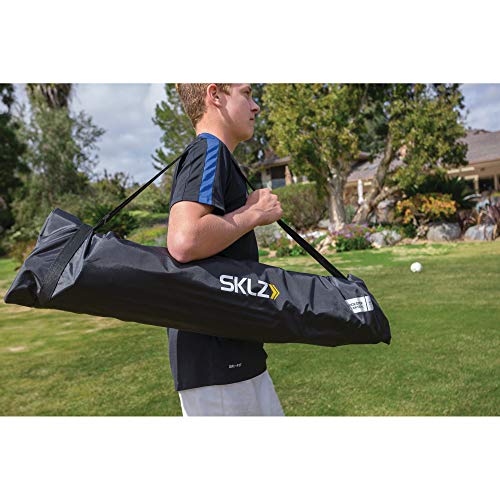 SKLZ Quickster Soccer Goal - Portable Goal for Backyard & Field - Durable Tension-Tite Frame & Heavy Gauge 2-Ply Net - Adjustable Click-Lock Poles, Metal Stakes - Carrying Case with Handle - style: 8 x 5 Feet
