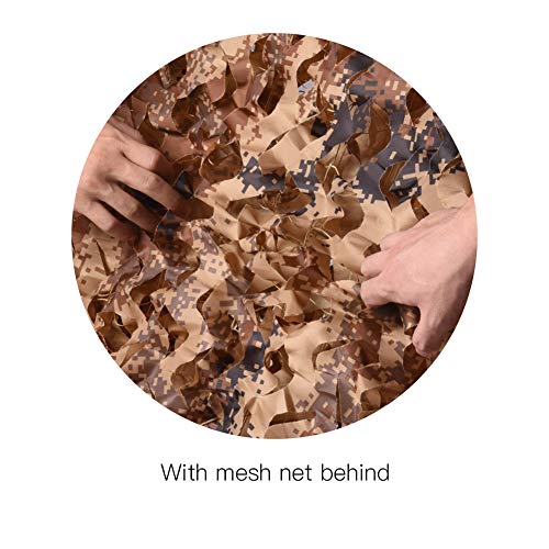 HYOUT Camo Netting Camouflage Net Bulk Roll for Hunting Blinds Ghillie Sunshade, Camping, Military Party Decoration - color: Desert Digital, size: 10x10ft(3M*3M)