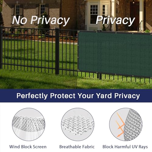 Windscreen4less 4' x 3' Privacy Fence Screen Heavy Duty Windscreen Fencing Mesh Fabric Shade Net Cover with Brass Grommtes for Outdoor Wall Garden Yard Pool Deck Green - color: Green, size: 4' x 3'