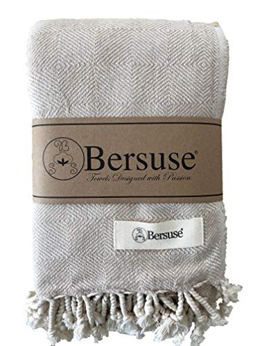 Bersuse 100% Cotton Milas XL Throw Blanket for Couch - 100% Cotton Lightweight Durable Throw Blanket, Big Blanket for Sensitive Skin, Decorative and Versatile - 60x90 Inches, Beige - color: Beige