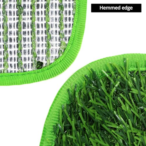 QWORK Artificial Dog Grass Pee Pad, 2 Pcs, 20"x25" Washable, Reusable Turf with Superior Drainage, High Water Permeability