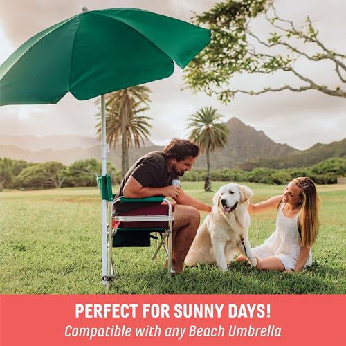 PICNIC TIME Sports Chair with Side Table and Armrest Caddy, Lightweight Aluminum Folding Outdoor Camping Chair for Adults, Portable Director Style Lawn Seating with Pockets & Carry Strap, (Black) - color: Black