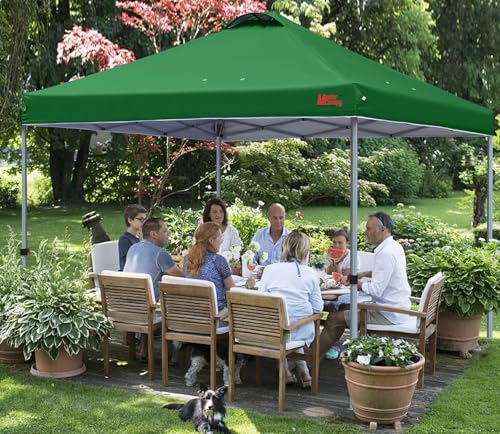 MASTERCANOPY Durable Pop-up Canopy Tent with Roller Bag (10x10, Forest Green) - color: Forest Green, size: 10x10