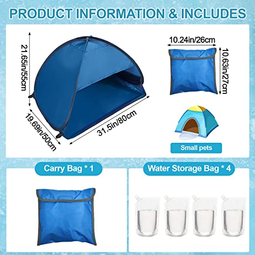 Pop Up Beach Sun Tent, 1 Pack Foldable Anti-UV Mini Automatic Pop Up Tent with 4 Water Storage Bag Instant Sun Protection Canopy with Fixed Nails for Outdoors Camping Picnic Beach - color: Upgraded with nails, size: Large