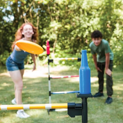 EastPoint 3-in-1 Tailgate Cornhole, Ladderball, Bottle Smash Combo Game - Blue - Versatile 3-in-1 Set for Outdoor Games - Portable Transport for Backyard