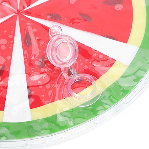 GLOGLOW Dog Cooling Mat, PVC Fruit Pattern Dog Ice Pad Watermelon Travel Round Cooler Mat Water Cooling Cushion Cats Dogs (Watermelon) Beds