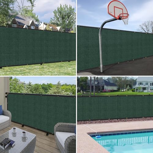 Windscreen4less 4' x 3' Privacy Fence Screen Heavy Duty Windscreen Fencing Mesh Fabric Shade Net Cover with Brass Grommtes for Outdoor Wall Garden Yard Pool Deck Green - color: Green, size: 4' x 3'
