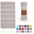 Beach Towel 100% Cotton Turkish Beach Towel Adult 38x70 Inch Pre-washed Absorbent Extra Large|Sand Free Quick Dry BathTowels|Lightweight Blanket|Travel Cruise Camping Spa Gym Yoga Towel|Dapple Grey - color: White Lightgrey